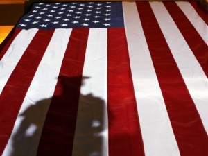 police-flag-shadow-american-flag